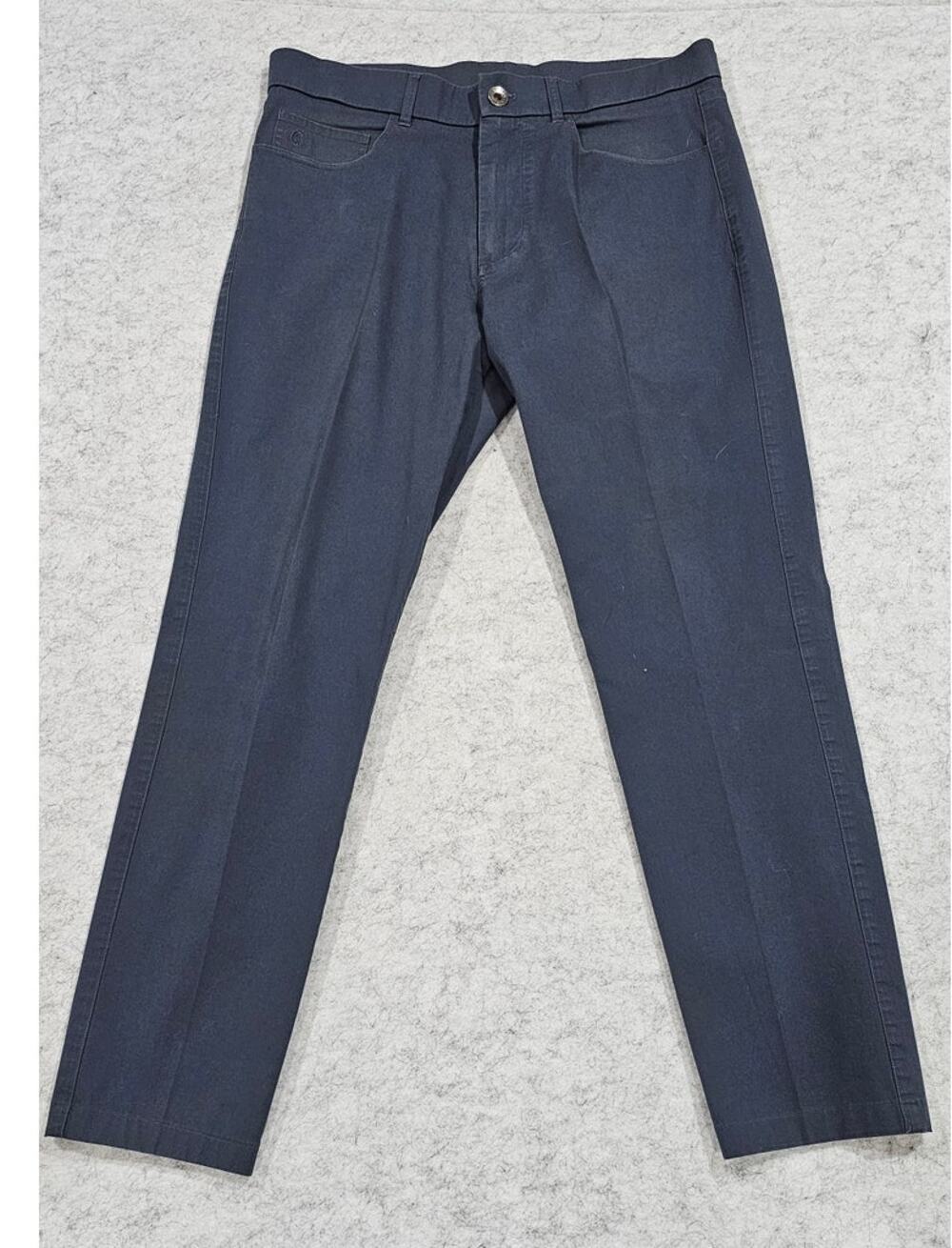 Greyson Clothiers Men's 32x32 Blue Grey Stretch Cotton 5-Pocket Chino Pants